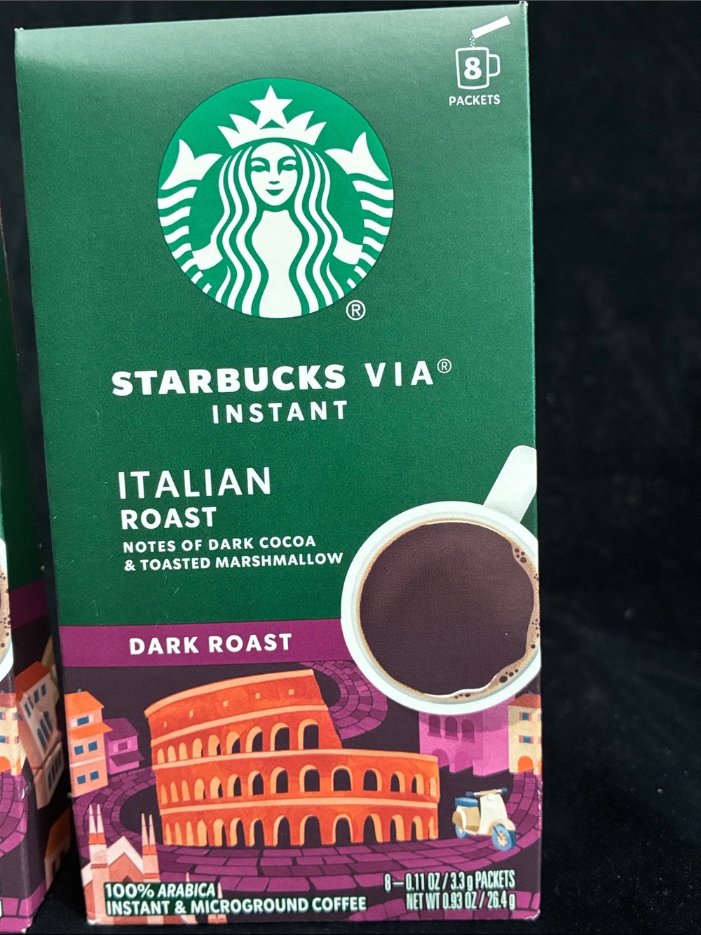 Starbucks Instant Italian Roast Coffee 16 Packets dark coca & marshmallow notes - Picture 2 of 4